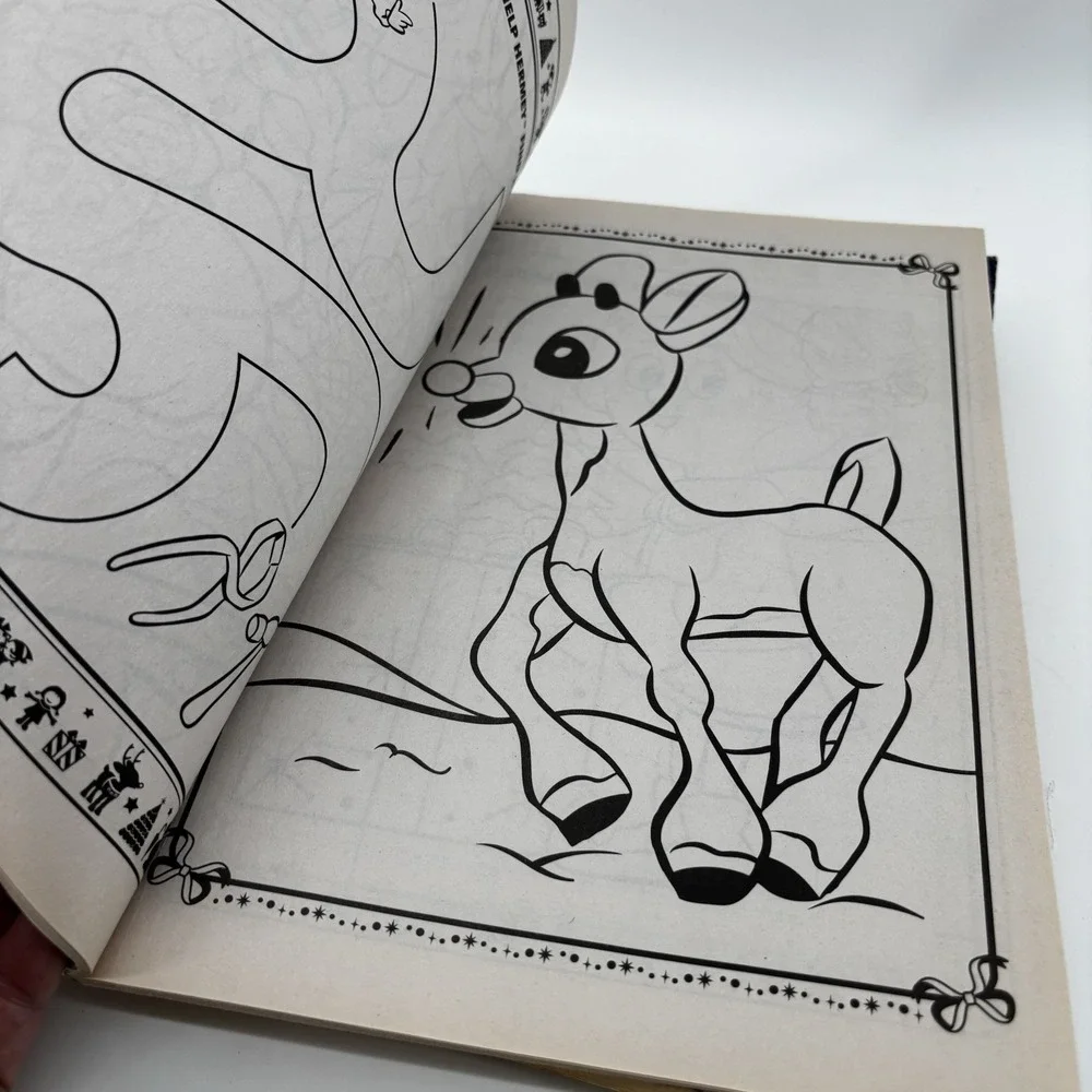 Set of 3 Christmas‎ Kid's Popular Coloring & Activity Books Rudolph Santa
